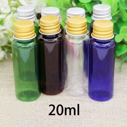 20ml Empty Plastic Bottles Cosmetic Makeup Water Container Essential Oil Travel Packaging Brown Blue Green Free Shipping