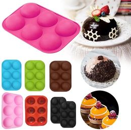 Cupcake Cake DIY Muffin Kitchen Tool 6 Holes Silicone Baking Mold for Baking 3D Bakeware Chocolate Half Ball Sphere Mold SN5064