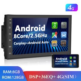 8+128G 2 Din Car Radio GPS Android 7" Carplay For Volkswagen Nissan Kia Universal 2din Multimedia Player