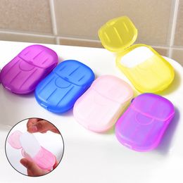 Portable Foaming Boxed Soap Paper Mini Disposable Scented Slice Paper Soap Outdoor Travel Cleaning Soap Paper