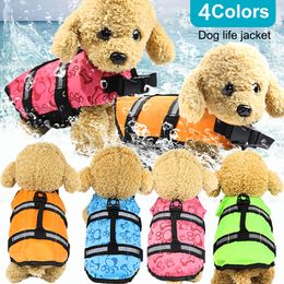 XS-XL Puppy Dog Rescue Swimming Wear Safety Clothes Vest Swimming Suit Outdoor Pet Dog Cat Float Doggy Life Jacket Vests guard Y200922