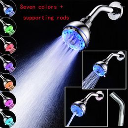Bathroom Shower Heads Sprinkler Temperature Control Anti-Corrosion Easy Install Color Changing UV Adjustable Water1