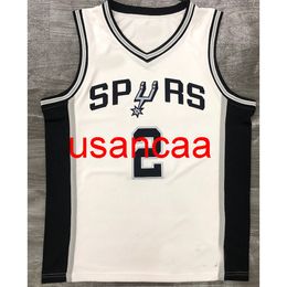 All embroidery 2 styles 2# Leonard 2020 season white basketball jersey Customise men's women youth Vest add any number name XS-5XL 6XL Vest