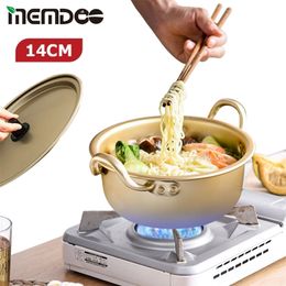 MEMDOO 14/18cm Ramen Noodles Pots Korean Soup Pot Aluminium Pan Cooking Pot Baby Food Pot Fast Heating for Kitchen Cookware 201223