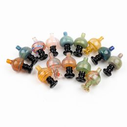 wholesale Smoking Bubble Carb Cap with Thick Pyrex Colourful Glass Tops for Water Pipes
