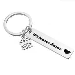 Welcome Home Keychain Housewarming Gift for New Homeowner House Keyring Moving in Key Chain New Home Owners Jewellery