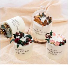 Citta Mori Series Scented Candle Aromatherapy Candle Soy Wax Romantic Pillar Candle Christmas Decoration W jllyoT