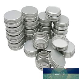 50Pcs 5g 10g 15g 20g 30g 50g Empty Silver Aluminum Tins Cans Screw Top Round Candle Spice Tins Cans with Screw Lid Containers