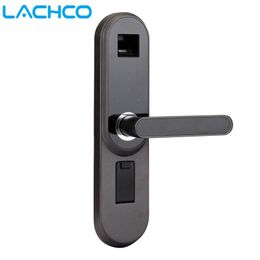 LACHCO Biometric Electronic Door Lock Smart , Code, Key Touch Screen Digital Password Fingerprint Lock for Home Office A18013FB Y200407