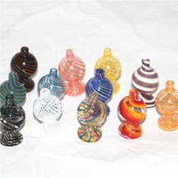 glass carb caps Australia - Glass Carb Cap for Smoking Nails Flat Top Domeless Quartz Nail OD 25mm Beads Ball Caps Thick Water Pipes