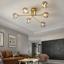 Chandeliers Nordic Led Chandelier Lighting Modern Ceiling Pendant Lamp For Living Room Dining Bedroom Kitchen Glass Ball G9 Fixture