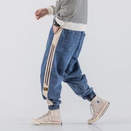 Men's Jeans 2022 Loose Leisure Casual Pants Black/blue Colour Baggy Homme Cargo Pocket Wash Biker Denim Trousers Big Size M-5XL