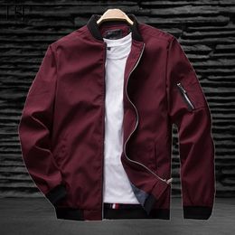 Solid Color Men Jacket Autumn Spring Casual S Outwear Mens Business Fitness Cloats Male casacats 6xl 201105