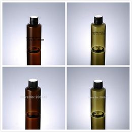 100ml BROWN /GREEN PET BOTTLE for toilet water/lotion/emulsion/serum/shampoo/ black lid and plastic stopper inside