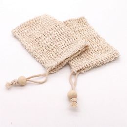 Natural Exfoliating Mesh Soap Saver Sisal Soap Saver Bag Pouch Holder For Shower Bath Foaming And Drying DH8699
