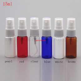 100pcs 15ml Empty Perfume white Sprayer Pump Container Mist Spray PET Bottles Travel Cosmetic Packaginggood package