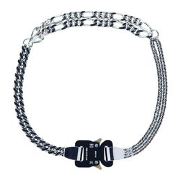 1017 ALYX 9SM Metal Lock Stitching Combination Collana Trendy Nicchia da uomo in acciaio al titanio Accessori per gioielli di moda hip-hop