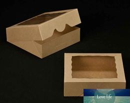 Min New Kraft Cookies Boxes with Window Cake Pie Boxes Favour Boxes For Party Guest 24pcs