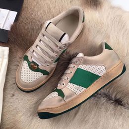 Wholesale Men Women Dirty shoes fashion Casual Shoe Ms Leather Velet Rose Red Sea Blue Green Size 36-44