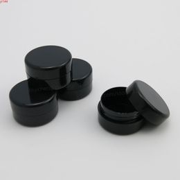 New Arrival 5G Black Empty Plastic Cosmetic Container Small Sample Makeup Sub-bottling nail powder casegood qualtity