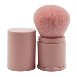 mini travel makeup brushes Canada - Loose Power Foundation Blush Makeup Brush Mini Retractable Portable Blusher Face Brushes Beauty Cosmetic Travel Tools