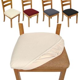 4 Pcs Chair Covers Polyester Spandex Removable Elastic Stretch Slipcover Non-slip Home Dining Chair Seat Cover 201120