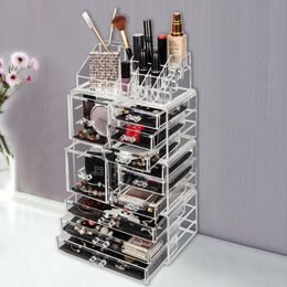 Acrylic Cosmetic Tower Makeup Organiser Holder Case Box Jewellery Storage Drawer Only Ship to US Y200111