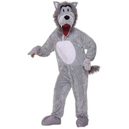 Mascot Costumes Halloween Christmas Easter Mens Grey Wolf Plush Mascot Large-scale Event Performance Performance Costume