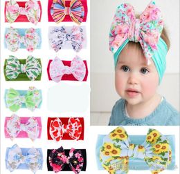 Girls Lovely Flower Nylon Headband New Best Sale Kids Princess Birthday Lovely Hair Accessories Bady Cute Bow Headband