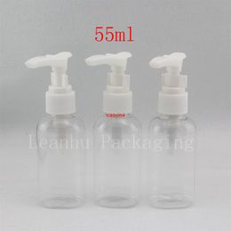 55ml empty ovel transparent shape liquid soap pump lotion bottles 55cc shampoo shower gel dispenser containergood package