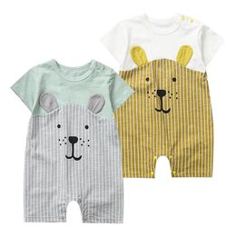 cartoon Unisex Newborn Baby Clothes pure cotton Summer Rompers Kids Baby Girl Jumpsuit Toddler Costume for boys romper 201027