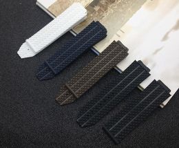 Black White Brown Blue Silicone Rubber 25 17mm For strap for band authentic Watchband with on1286r