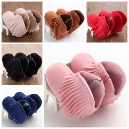 Autumn Winter Newborn Baby Girl Boy Kid Fringe Shoes Infant Toddler Soft Soled Anti-slip Super Warm Boots Free Shipping 201130