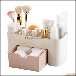 Storage Boxes & Bins Home Organization Housekee Garden Pp Desktop Cosmetic Box Small Der Plastic Table Makeup Case Bathroom Jewelry Boxs Mti