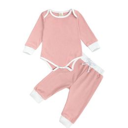 Autumn Winter Cotton Kids Pajama Clothing Suit Romper+Pants Toddler Baby Boys Girls Sleepwear Set Baby Nightwear