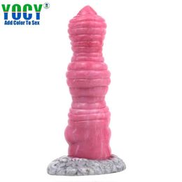 NXY Dildos Anal Toys New Special Shaped Simulated Penis Silicone Dildo Tower Type Male and Female Masturbation Plug Adult Fun Products 0225
