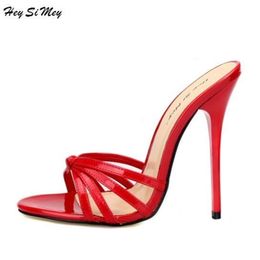 Slippers heeled Sandals drag queen Size 40-50 Quality Women Shoes Super Light High-heeled 13cm High Y200423