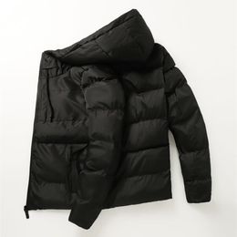 New Winter Men Thicken Coats Solid Color Down Jacket Regular Man Outdoor Wear Male Snow Warm Coat 201119