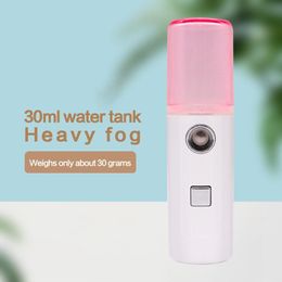 Hottest sale: Face Stream Beauty Spray Hand-held Water Machine Moisturizing Nano Ionic Mist Face Humidifier Sauna Facial Pore Cleansing Tool