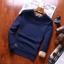 Men's Pullovers O-Neck Sweater Solid 100% Cotton Sweater's For Men Autumn Long Sleeve Casual Pullovers Male Newest 201022