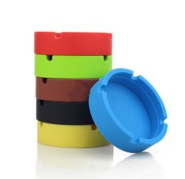 Smoking Accessories Silicone Ashtray Mini Portable Shatterproof Eco-Friendly round Ashtray Home Coffee Shop Bar Hotel Men Ashtray 9062