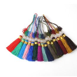3 10pcs Chinese Knots Beads Tassel Fringe Pendant Diy Craft Material Party Tassel Trim Curtains Decor Accessories Tassels Ribbon H jllMtN