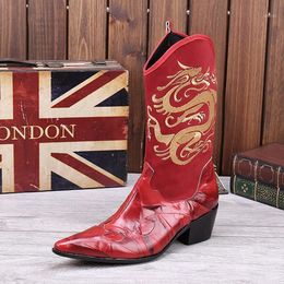 Descuento Botas Largas De Cuero De Los Hombres 2022 en venta en DHgate.com
