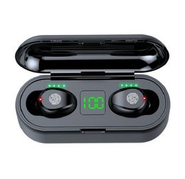 F9 Wireless Earphones 5.0 Earphone Mini In-ear Earbuds Sports Running Gaming Headset Phones HD Call LED Power Display