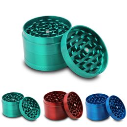 Creative Portable Flat 4 Layer Zinc Alloy Metal Tobacco Grinder Herb Grinder 4 Colours 40mm Hand Muller Crusher free