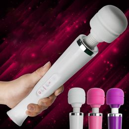 Flirting 10-band AV Massage Stick Big Size Vibrator Magic Wand Massager Clitoris Stimulator G Spot Massage Sex Toys for Womenfactory direct