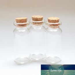 Fashion 10ml Small Cute Mini Wishing Glass Bottles Cork Stopper Clear Vials Jars Containers 5pcs Free Shipping