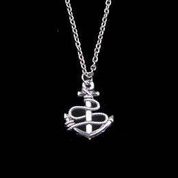 Fashion 24*19mm Anchor Rope Sea Pendant Necklace Link Chain For Female Choker Necklace Creative Jewellery party Gift