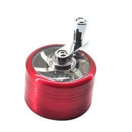 tobacco grinder 40mm 4layers Zicn alloy hand crank tobacco grinders metal grinders for herbs herbal grinders for tobacco HHA3457