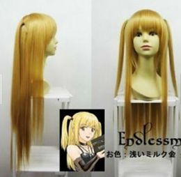 Death Note AMANE Misa Blonde Long Cosplay Party Wig Fashion 80cm Cos Wig Hair